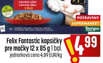 Felix Fantastic kapsičky pre mačky 12 x 85 g 1 bal.