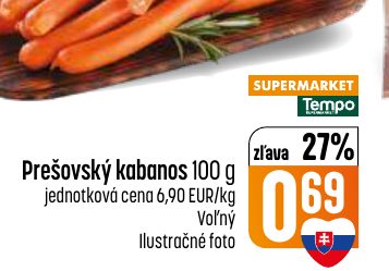 Prešovský kabanos 100 g