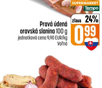 Pravá údená oravská slanina 100 g