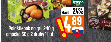 Pološtiepok na gril 240 g + omáčka 50 g 2 druhy 1 bal.