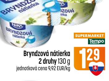 Bryndzová nátierka 2 druhy 130 g