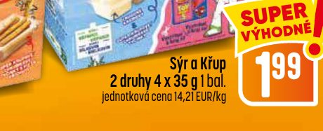 Sýr a Křup 2 druhy 4 x 35 g 1 bal.