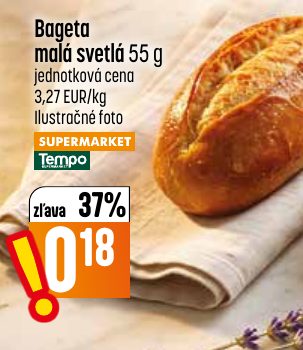 Bageta malá svetlá 55 g