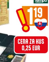 CENA ZA KUS 0,25 EUR