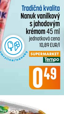 Tradičná kvalita Nanuk vanilkový s jahodovým krémom 45 ml
