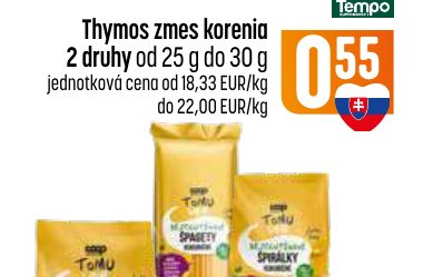 Thymos zmes korenia 2 druhy od 25 g do 30 g