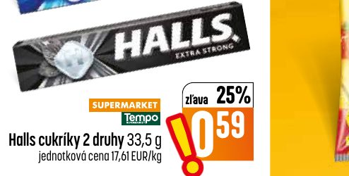 Halls cukríky 2 druhy 33,5 g