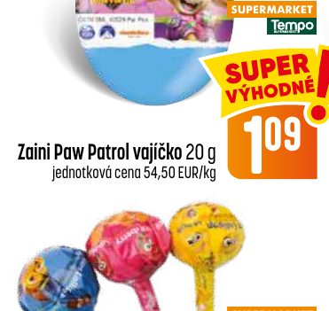 Zaini Paw Patrol vajíčko 20 g