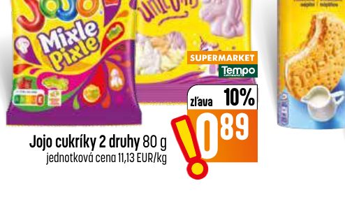 Jojo cukríky 2 druhy 80 g