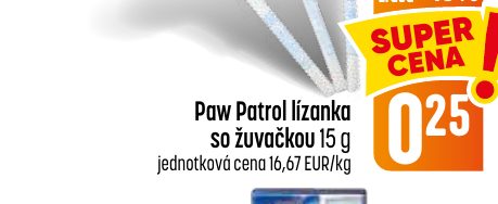 Paw Patrol lízanka so žuvačkou 15 g