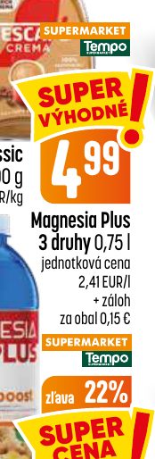 Magnesia Plus 3 druhy 0,75 l