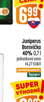 Juniperus Borovička 40% 0,7 l