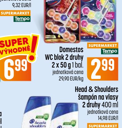 Domestos WC blok 2 druhy 2 x 50 g 1 bal.