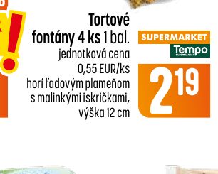 Tortové fontány 4 ks 1 bal.