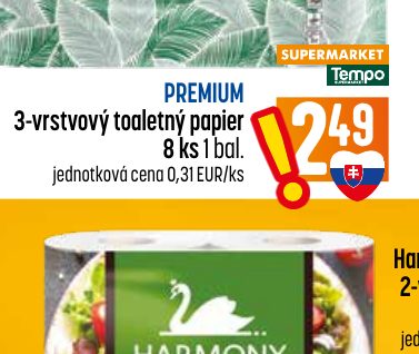 PREMIUM 3-vrstvový toaletný papier 8 ks 1 bal.