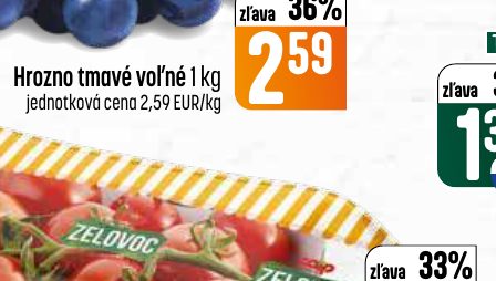 Hrozno tmavé voľné 1 kg