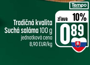 Tradičná kvalita Suchá saláma 100 g