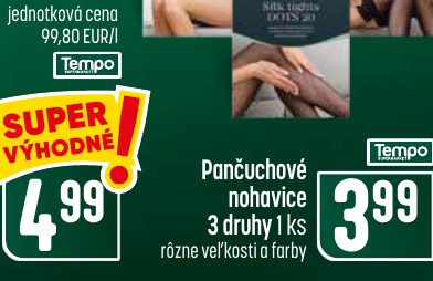 Pančuchové nohavice 3 druhy 1 ks