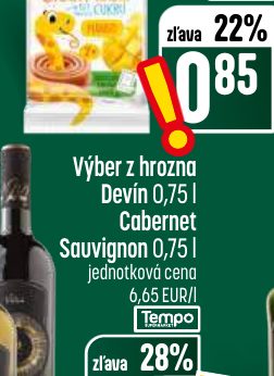Výber z hrozna Devín 0,75 l Cabernet Sauvignon 0,75 l