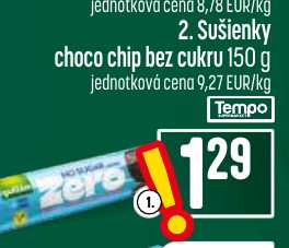 2. Sušienky choco chip bez cukru 150 g