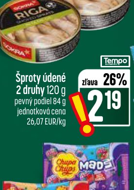 Šproty údené 2 druhy 120 g