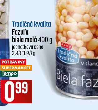 Tradičná kvalita Fazuľa biela malá 400 g