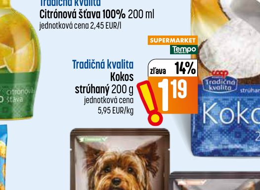 Tradičná kvalita Kokos strúhaný 200 g