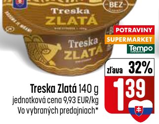 Treska Zlatá 140 g