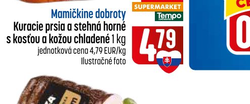 Mamičkine dobroty Kuracie prsia a stehná horné s kosťou a kožou chladené 1 kg