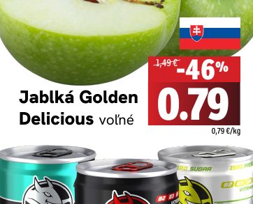 Jablká Golden Delicious voľné