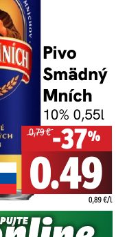 Pivo Smädný Mních