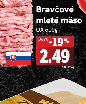 Bravčové mleté mäso