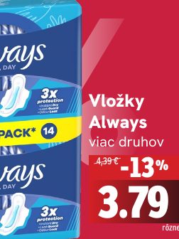 Vložky Always