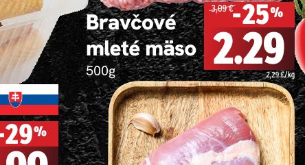 Bravčové mleté mäso