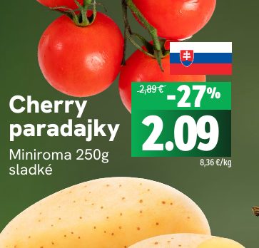 Cherry paradajky
