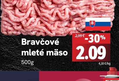 Bravčové mleté mäso
